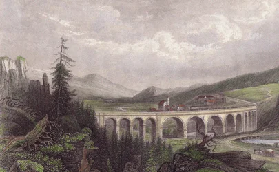 Ferrocarril del Sur. Viaducto Payerbach, Semmering