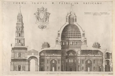 Diseño para la Basílica de San Pedro en el Vaticano, 1514