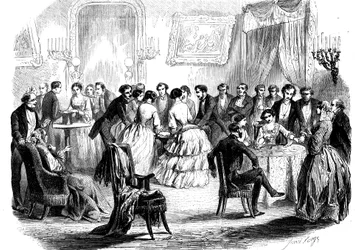 Reunión espiritista en un salón de París, 1853