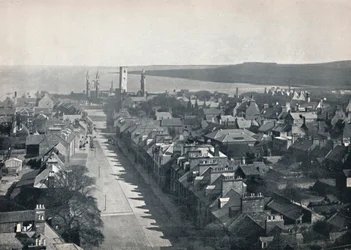 San Andrés - Vista de la ciudad desde la torre de la iglesia del colegio, 1895