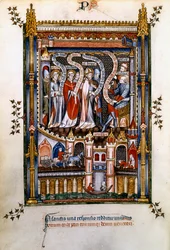 San Denis, San Rústico y San Eleuterio ante Sisinnius, 1317