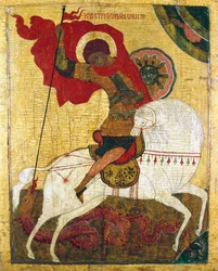 San Jorge Matando al Dragón, icono ruso