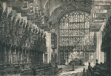 Capilla de San Jorge: El Coro, Mirando al Este, 1895