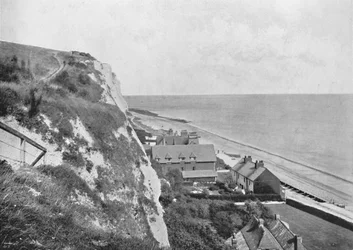 Bahía de Santa Margarita - El Hotel, desde los acantilados, 1895
