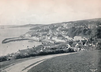 St. Mawes - Mostrando el puerto y el castillo, 1895