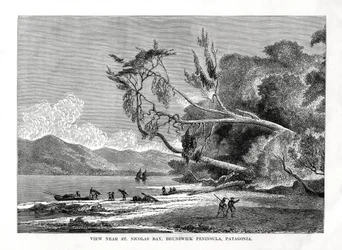 Bahía de San Nicolás, Península de Brunswick, Patagonia, siglo XIX