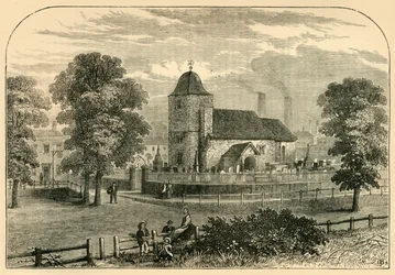Iglesia de St. Pancras en 1820, c1876