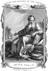 San Pablo el Apóstol que llevó el mensaje cristiano a los gentiles, siglo XIX
