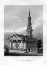Capilla de San Pablo, Broadway, Nueva York, 1855