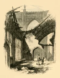 Capilla de San Esteban. - Interior después del Incendio, 1881