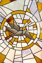 Vidriera: palomas, Togoville, Togo