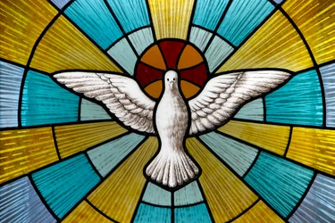 Vidriera en la iglesia Spirito Santo