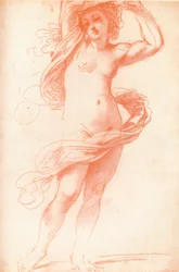 Desnudo femenino de pie, siglo XVII, 1925
