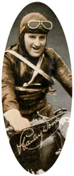 Stanley Woods 1903-1993, corredor de motocicletas irlandés, 1935