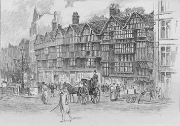 Staple Inn, Holborn Bars, Londres, c. 1910-1911