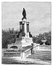 Estatua del Príncipe Alberto, Memorial de la Gran Exposición, Londres, finales del siglo XIX