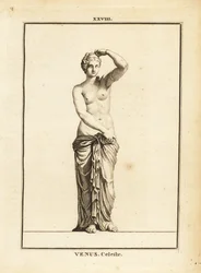 Estatua de Venus Celeste, diosa romana del amor, la belleza, el sexo y la fertilidad