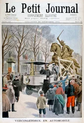 Estatua de Vercingétorix en tránsito, Francia, 1901