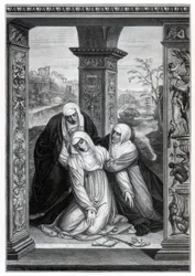 Estigmatización de Santa Catalina de Siena, 1870