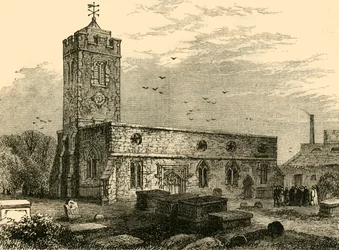 Iglesia de Stoke Newington, 1750, c1876