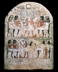 Estela de piedra con un relieve, Egipto Antiguo, 156 a.C.