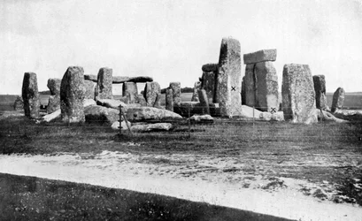 Stonehenge después de la restauración, c1920