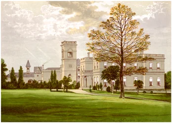Stowlangtoft Hall, Suffolk, hogar de la familia Wilson, c1880