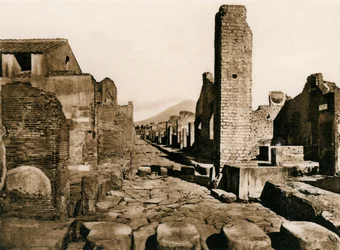 Strada Stabiana, Pompeya, Italia, c1900s