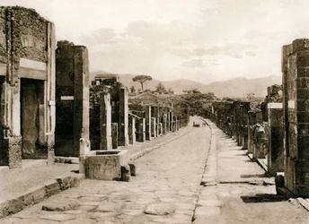 Strada dell Abbondanza, Pompeya, Italia, c. 1900s