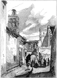 Vista de la calle en Tlemcen, Argelia, c. 1890