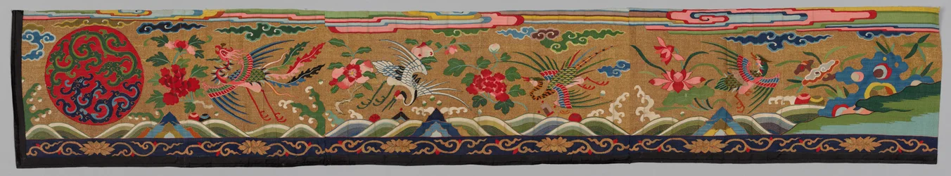 Franja de tapicería de seda Ko Ssu, 1700s-1800s