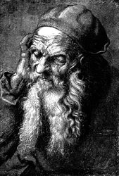 Estudio de un anciano, finales del siglo XV - principios del siglo XVI