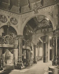 Estación de aguas residuales sublimadas: La casa de máquinas en Abbey Mills, c1935