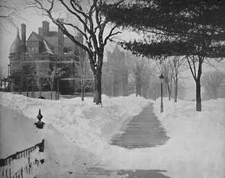 Avenida Summit en invierno, St. Paul, Minnesota, c1897