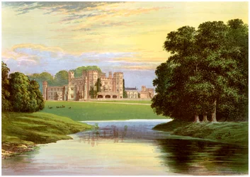 Castillo de Sundorne, cerca de Shrewsbury, Shropshire, hogar de la familia Corbet-Pigott, c. 1880