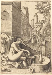 Susana sorprendida por los dos ancianos, 1555