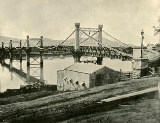 Puente colgante, sobre el Fitzroy, 1901