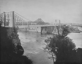 Puentes de suspensión y voladizo, St. John, New Brunswick, c1897