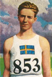 Erik Lundquist, lanzador de jabalina sueco, 1928