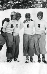 Equipo suizo de bobsleigh de cuatro hombres, Juegos Olímpicos de Invierno, Garmisch-Partenkirchen, Alemania, 1936