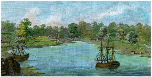 Sydney Cove, Nueva Gales del Sur, Australia, 20 de agosto de 1788, c1885