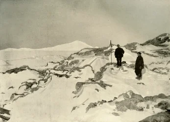 Toma de posesión del Cabo Bernacchi, Tierra de Victoria, c. 1908, 1909