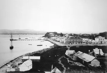 Tauranga, Bahía de Plenty, Isla Norte, Nueva Zelanda, 1875