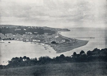 Teignmouth - Vista general del Dene, 1895