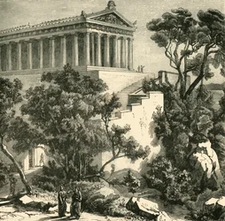 Templo de Poseidón en Kalauna, 1890