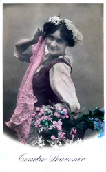 Tierno Recuerdo, Postal Francesa, c1900