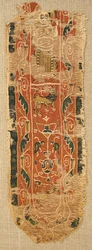 Fragmento textil, bizantino, siglos VIII-IX