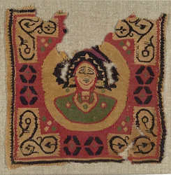 Fragmento textil, copto, siglos VI-VII