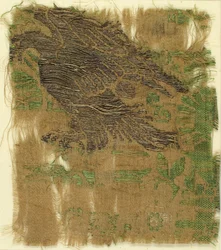 Textil con brocado, italo-árabe, siglo XIV