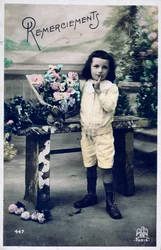 Gracias, postal francesa vintage